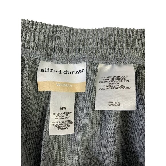 Alfred Dunner Women's Light Grey Casual Pants - Picture 3 of 7